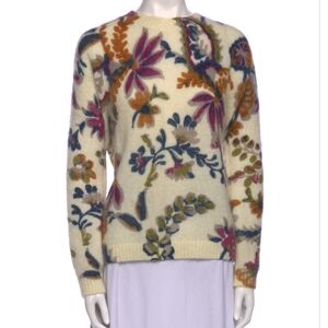 Sezane Multicolor Floral Sweater